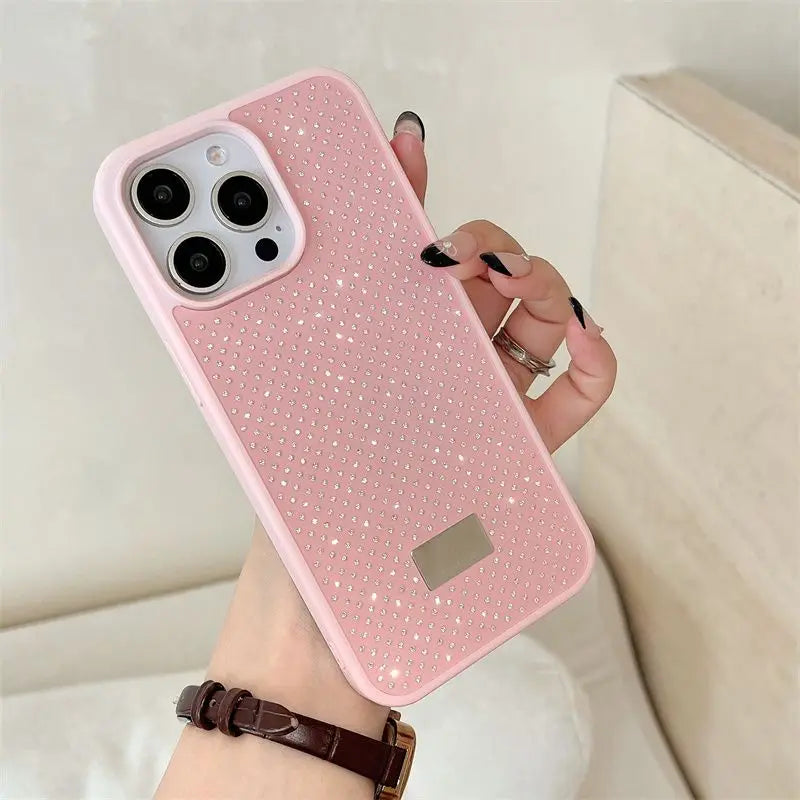 Luxurious Diamond Small Fragrance Phone Case For iPhone 16Pro Max 15Pro 14 13 12 11Pro Max Flash Diamond Premium Protective Case