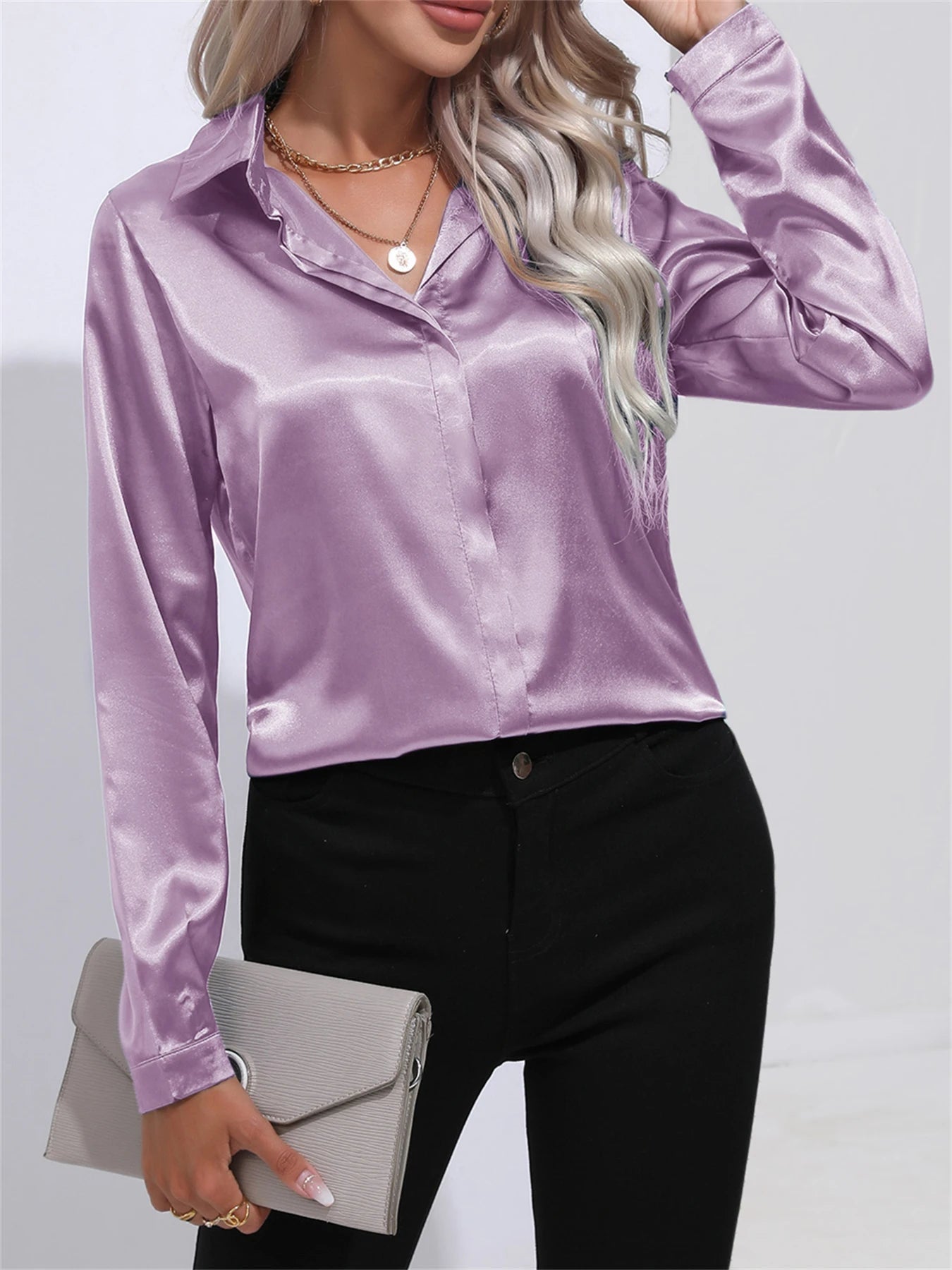 Satin Office Shirt