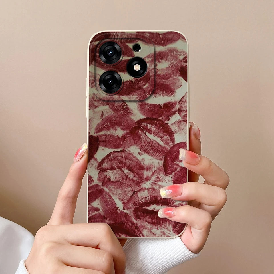 Case For Tecno Spark 10 Pro Pink Cloud Butterfly Liquid Shockproof Fashion Silicone Phone Cover For tecno spark 10 pro Funda