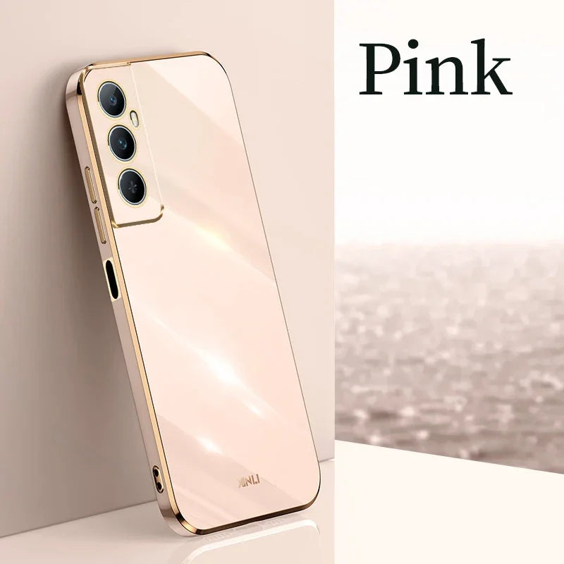 6d Luxury Phone Case For OPPO Realme C75 C30s C31 C35 C51 C53 C55 4G C63 C65 C67 14x Soft Silicone Shockproof Back Cover Cases
