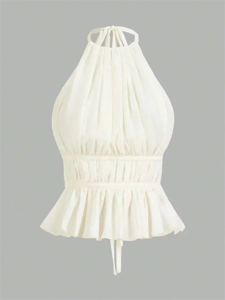 Backless White Top