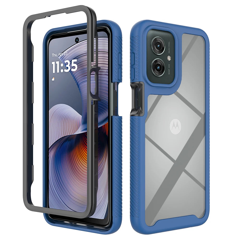 Armor Defend Case for Motorola Moto G55 G35 G32 G42 G52 G82 Shockproof Phone Cover Hard PC Front Frame + TPU Shell Funda Capa