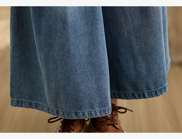 Wide Elastic Jeans