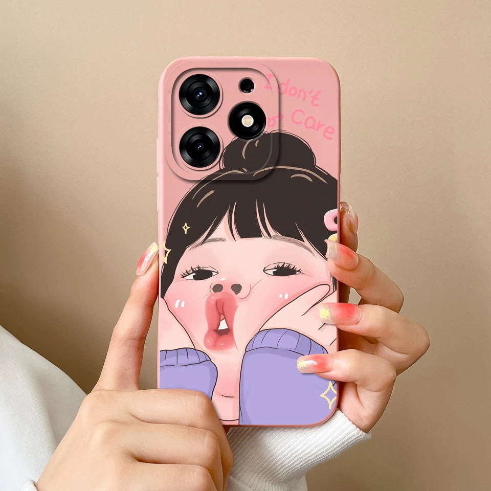 Case For Tecno Spark 10 Pro Pink Cloud Butterfly Liquid Shockproof Fashion Silicone Phone Cover For tecno spark 10 pro Funda