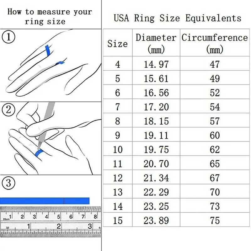 2pcs/set Crystal Female AAA Zircon Stone Ring Set