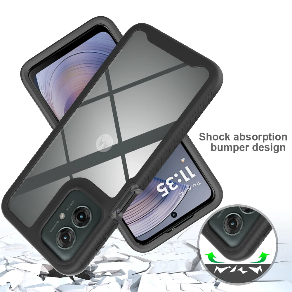 Armor Defend Case for Motorola Moto G55 G35 G32 G42 G52 G82 Shockproof Phone Cover Hard PC Front Frame + TPU Shell Funda Capa