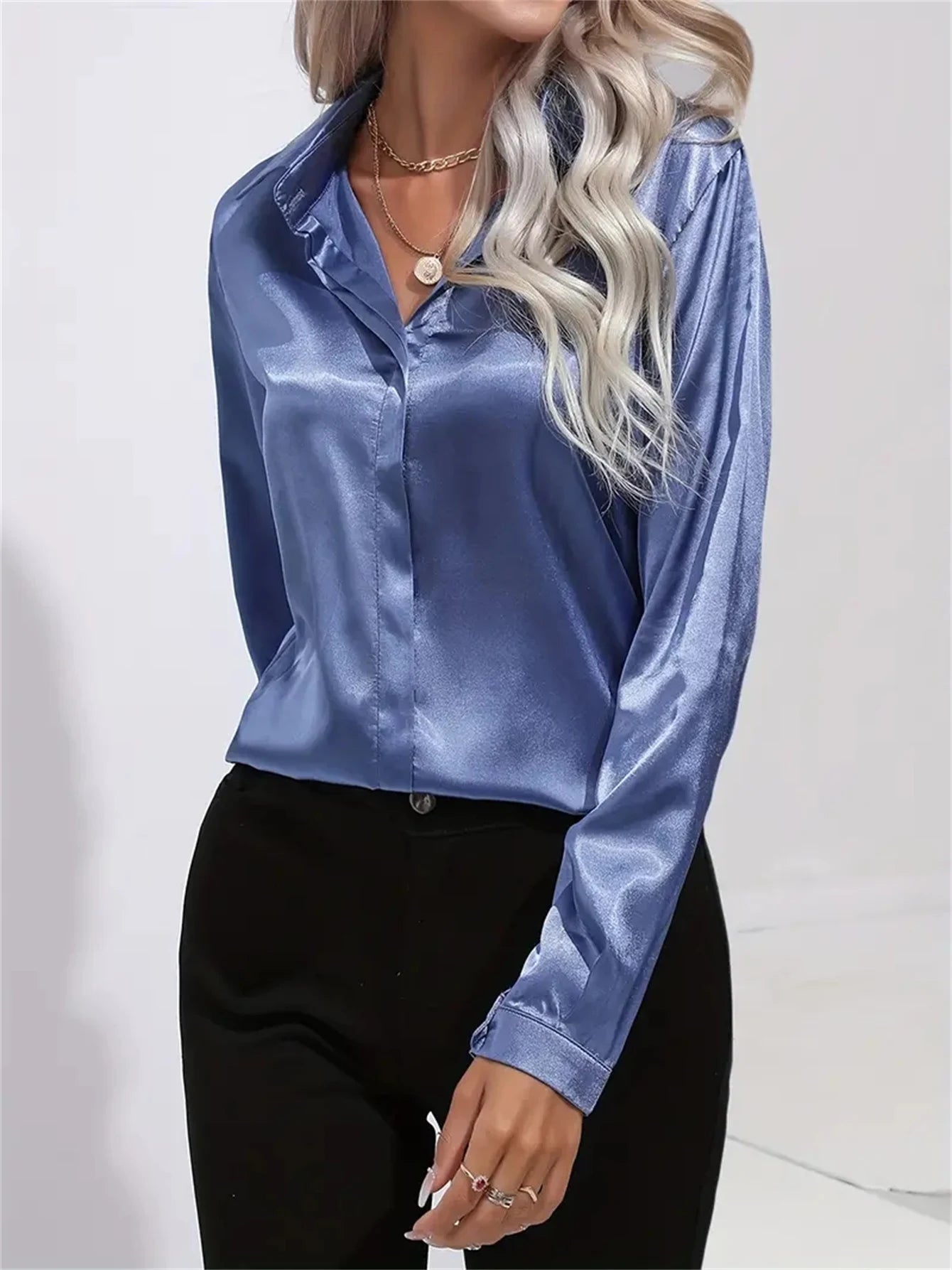 Satin Office Shirt