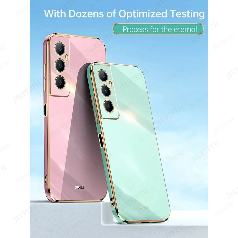 6d Luxury Phone Case For OPPO Realme C75 C30s C31 C35 C51 C53 C55 4G C63 C65 C67 14x Soft Silicone Shockproof Back Cover Cases