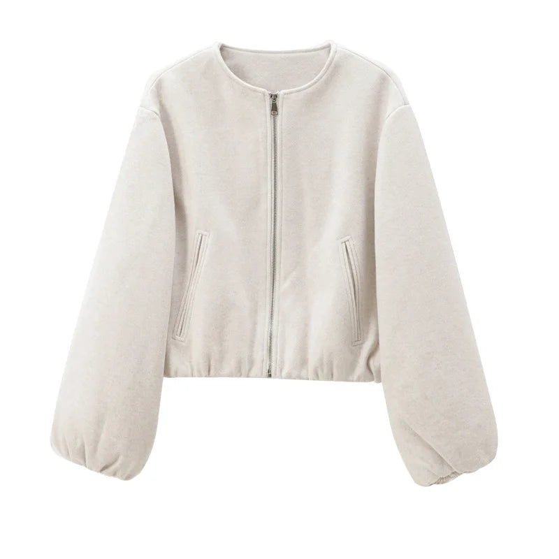 Faux Wool Bomber