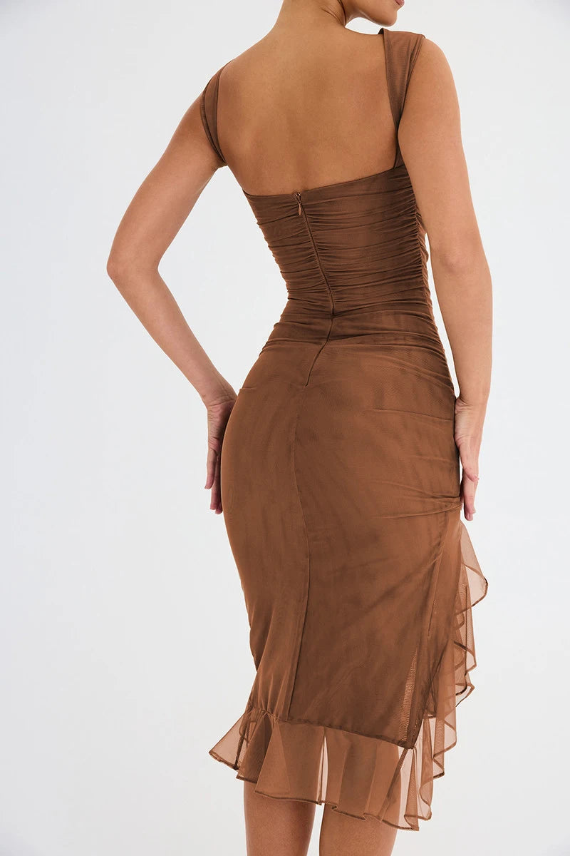 Ruffle Ruched Dress