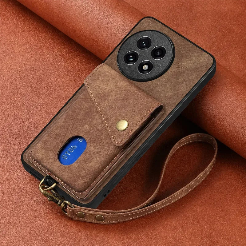 Cover For Oneplus 13R Leather Flip Wallet Card Slot Stand Holder Case For OnePlus 13R 13 12 11 1+ Ace 5 Pro Shockproof Bumper