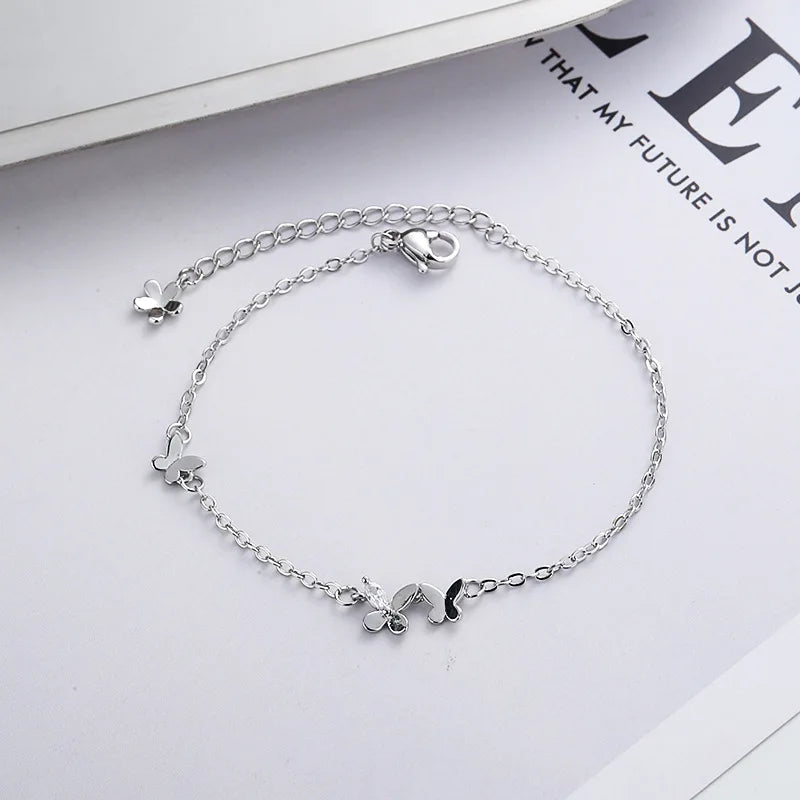 925 Silver Diamond-Studded Bracelet