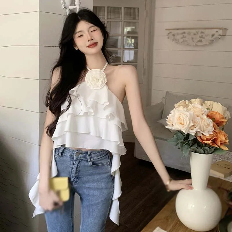 Flowers Sleeveless Top