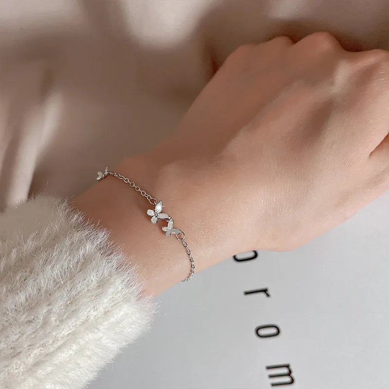 925 Silver Diamond-Studded Bracelet