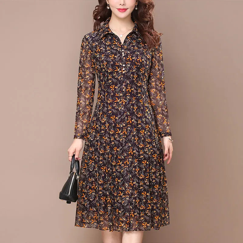 Turndown Collar Dress