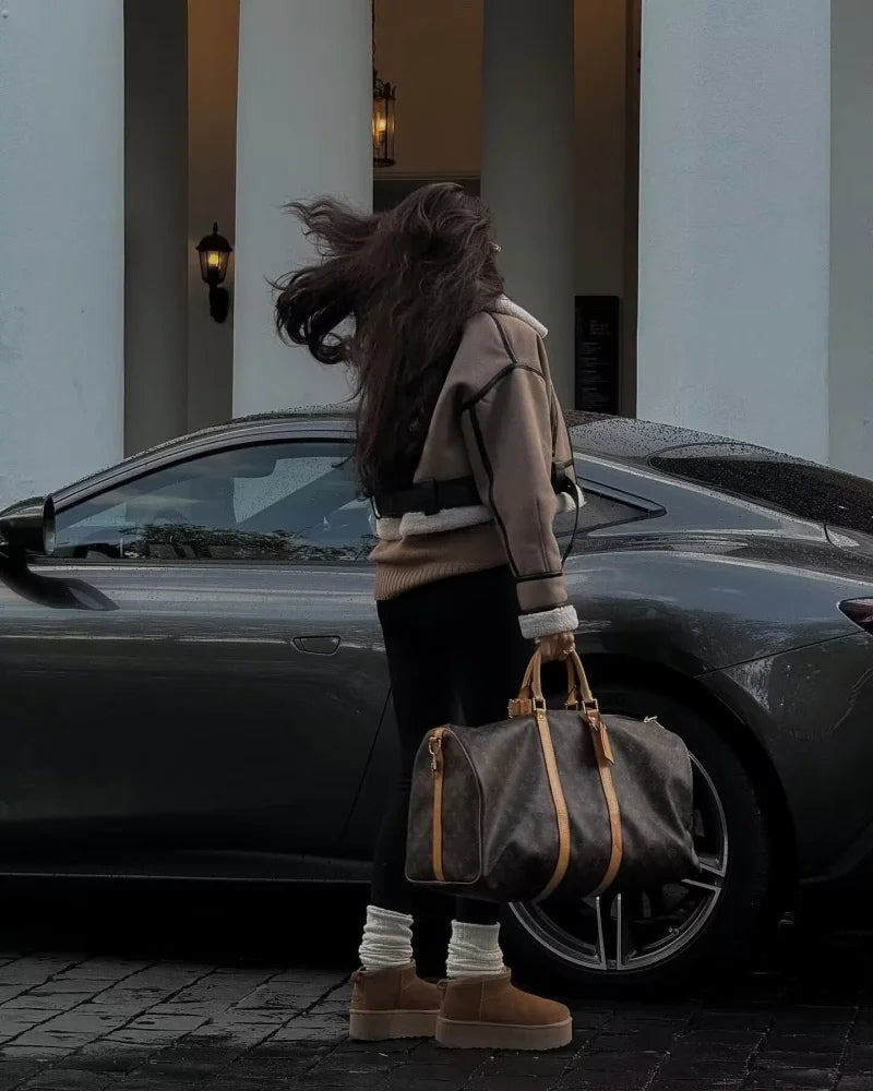 Synthetic Sheepskin Coat