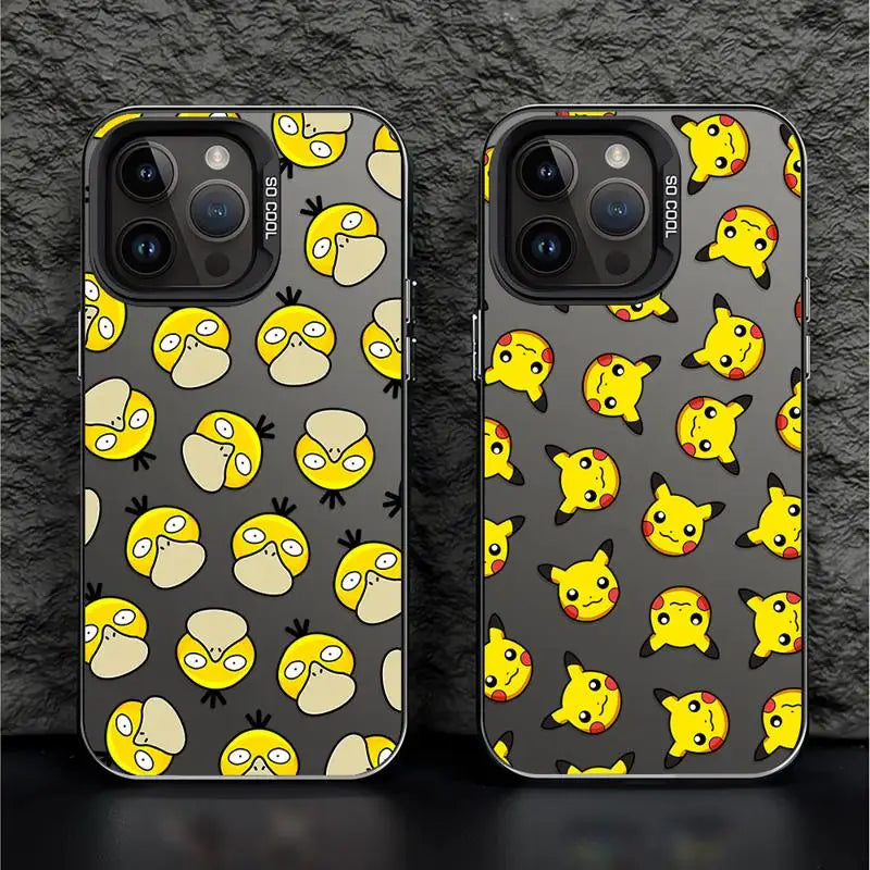 Anime Pokemons Cover Phone Case for iPhone 15 Pro Max 14 13 12 14 Pro Max Plus TPU Soft Shockproof Shell