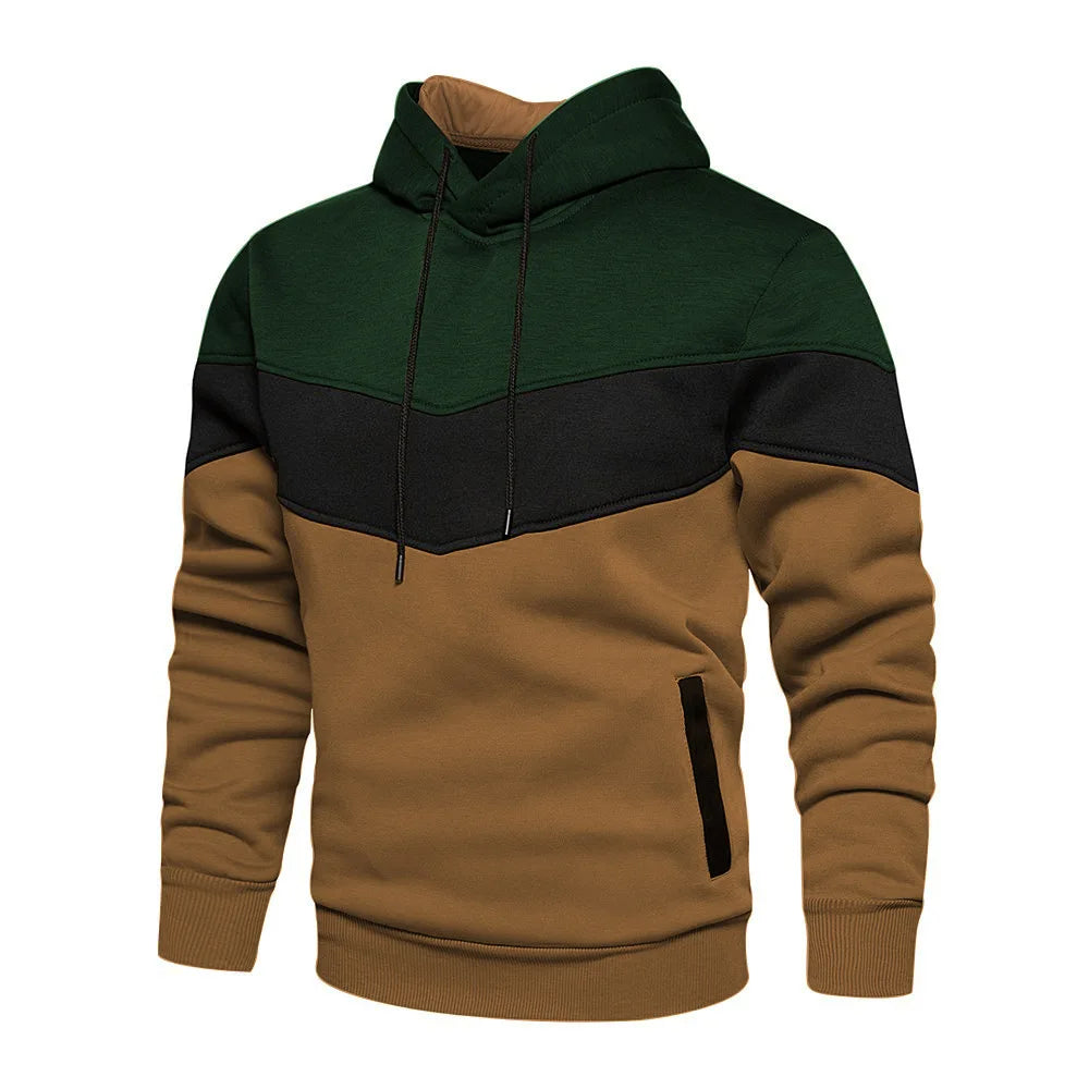 Patchwork Fleece Hoodie
