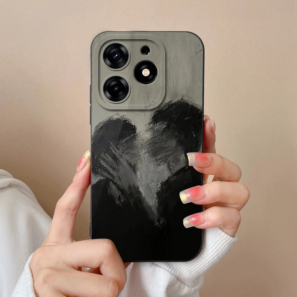 Case For Tecno Spark 10 Pro Pink Cloud Butterfly Liquid Shockproof Fashion Silicone Phone Cover For tecno spark 10 pro Funda