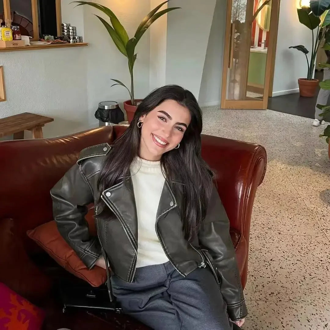 Oversized Leather Jacket