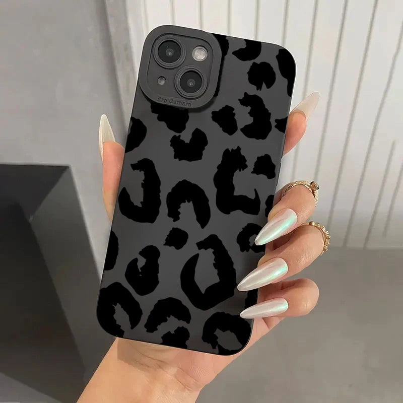 Leopard Design Camera Protective Phone Case for iPhone 16 Cases iPhone 17 Air 15 14 13 12 Pro Max 16E Cover