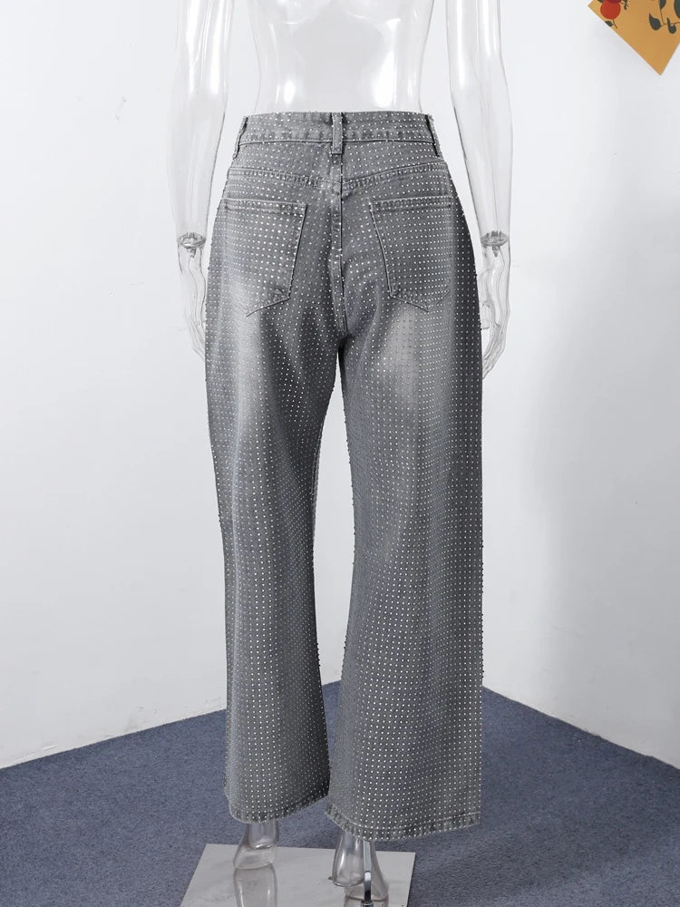 Rhinestone Diamond Denim