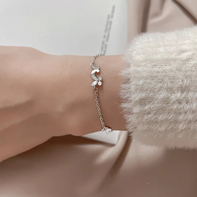 925 Silver Diamond-Studded Bracelet