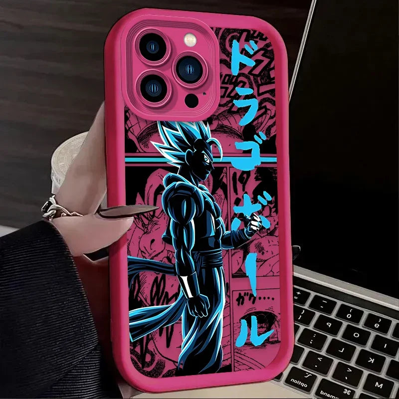 Cool Man Anime DBZ Phone Case for iPhone 12 13 14 15 Pro Max 2020 Shockproof Soft Matte Silicone Cover