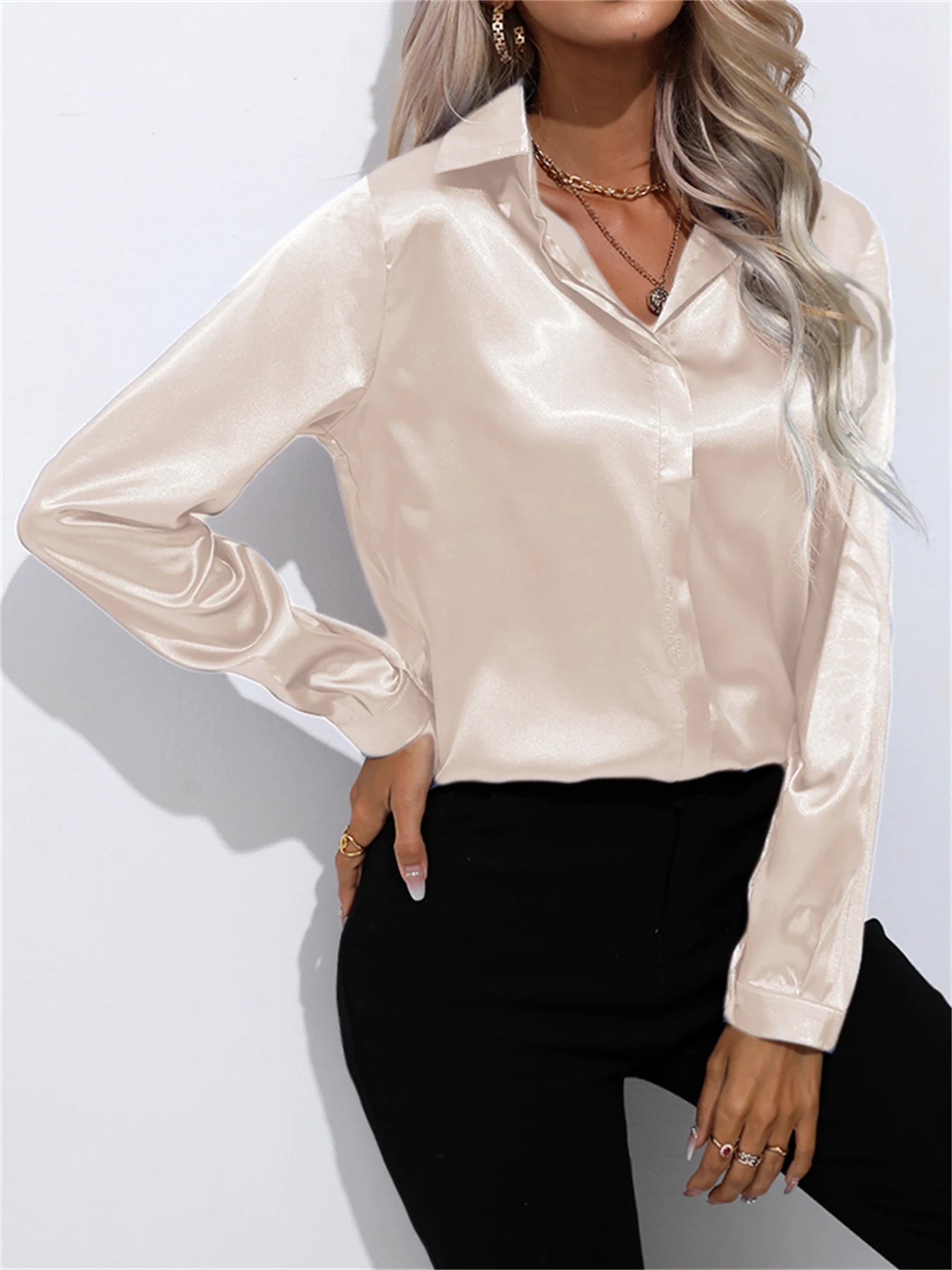 Satin Office Shirt