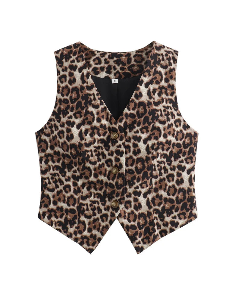 Leopard Print Vest