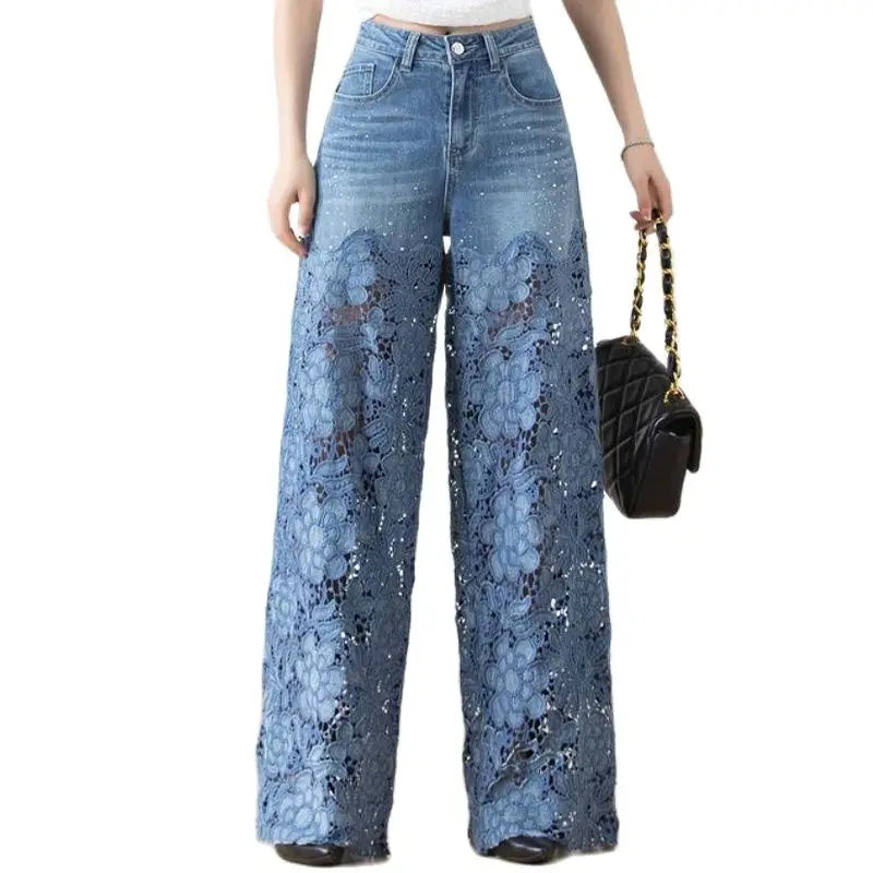 High-waisted Wide-leg Jeans