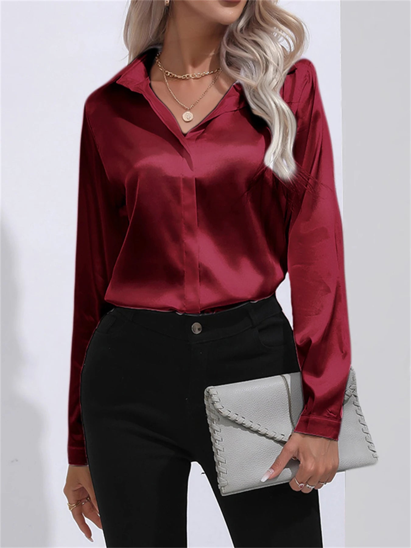 Satin Office Shirt