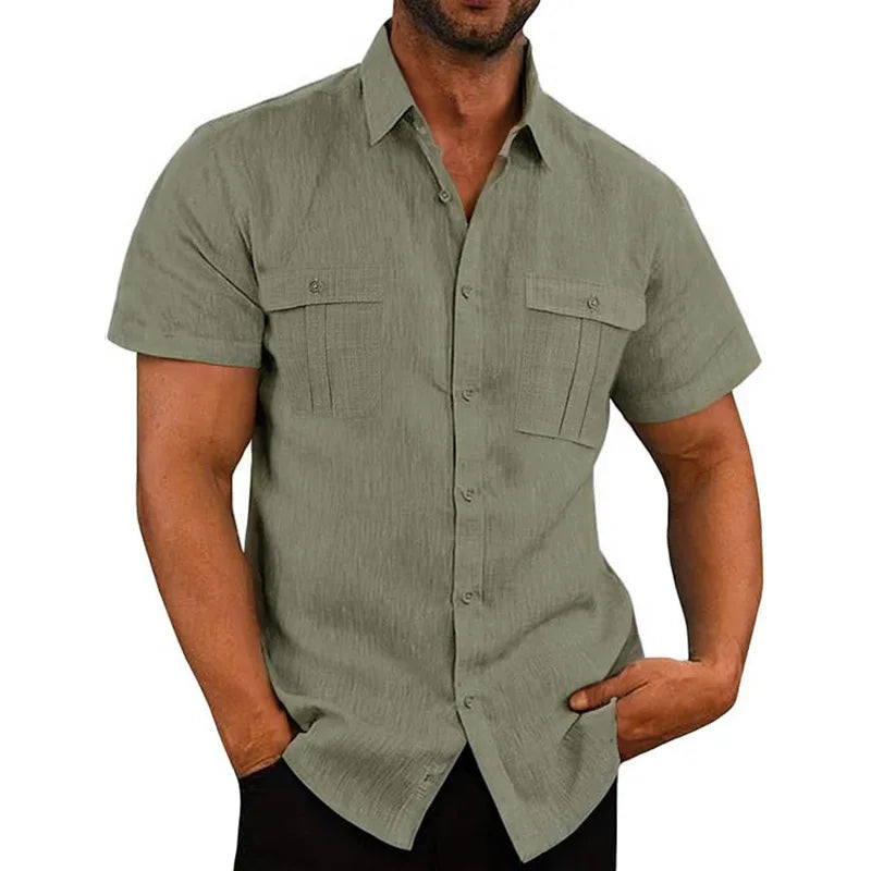 Linen Short-Sleeved Shirt