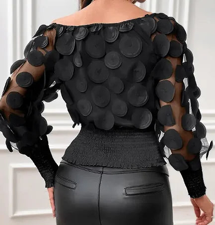 Applique Shoulder Blouse