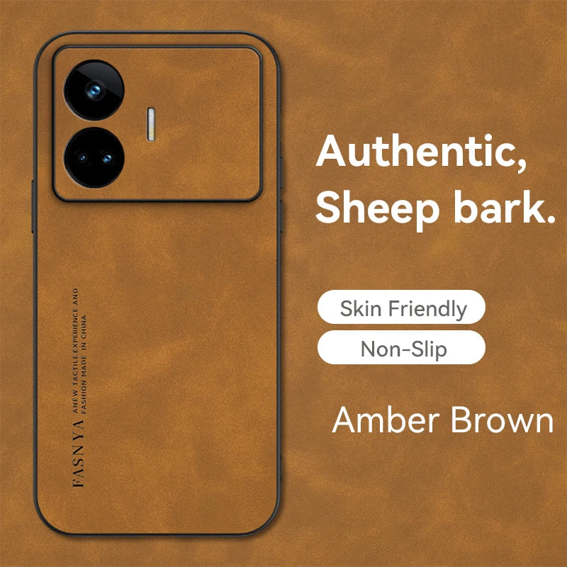 For OPPO Realme GT Neo 5 SE Case Leather Shockproof Phone Case for Realme GT Neo 5SE Neo5 SE Soft TPU Frame Protect Back Cover