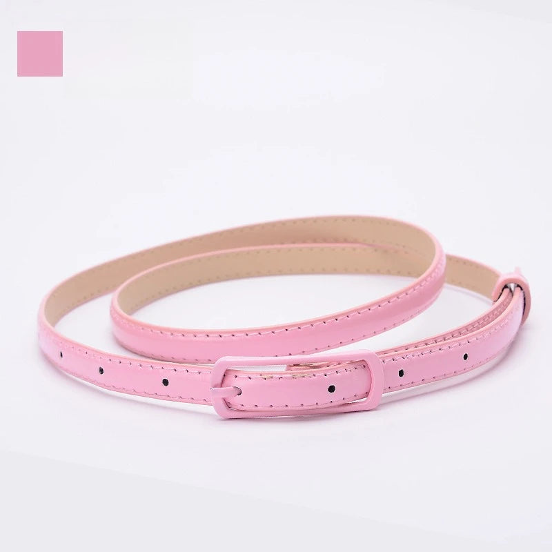 Candy Color Leather Belt