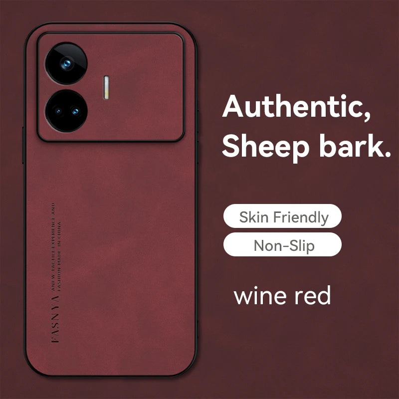 For OPPO Realme GT Neo 5 SE Case Leather Shockproof Phone Case for Realme GT Neo 5SE Neo5 SE Soft TPU Frame Protect Back Cover