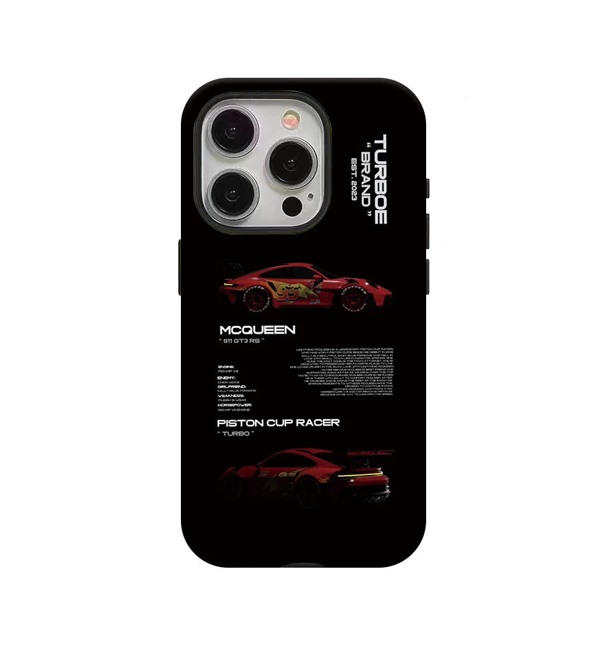 Red car Phone Case suitable for iPhone16ProMax 15 14 14 12mini 7Plus XR 2in1 tough glossy case