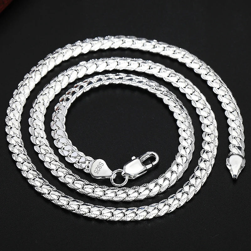 925 Sterling Silver 6mm Side Chain