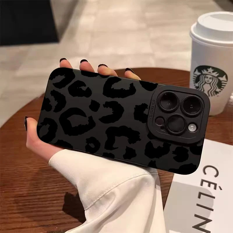 Leopard Design Camera Protective Phone Case for iPhone 16 Cases iPhone 17 Air 15 14 13 12 Pro Max 16E Cover