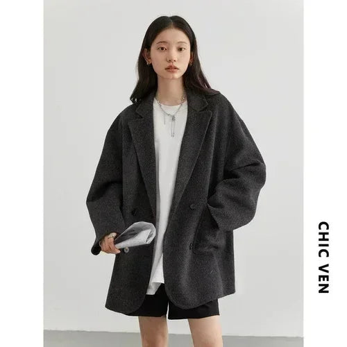 Woolen Double Breasted