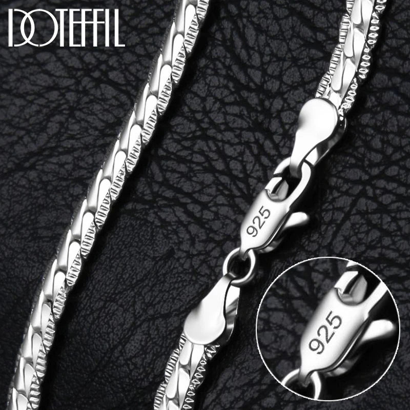 925 Sterling Silver 6mm Side Chain