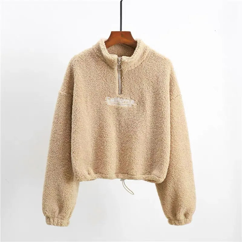 Letter Velvet Hoodie
