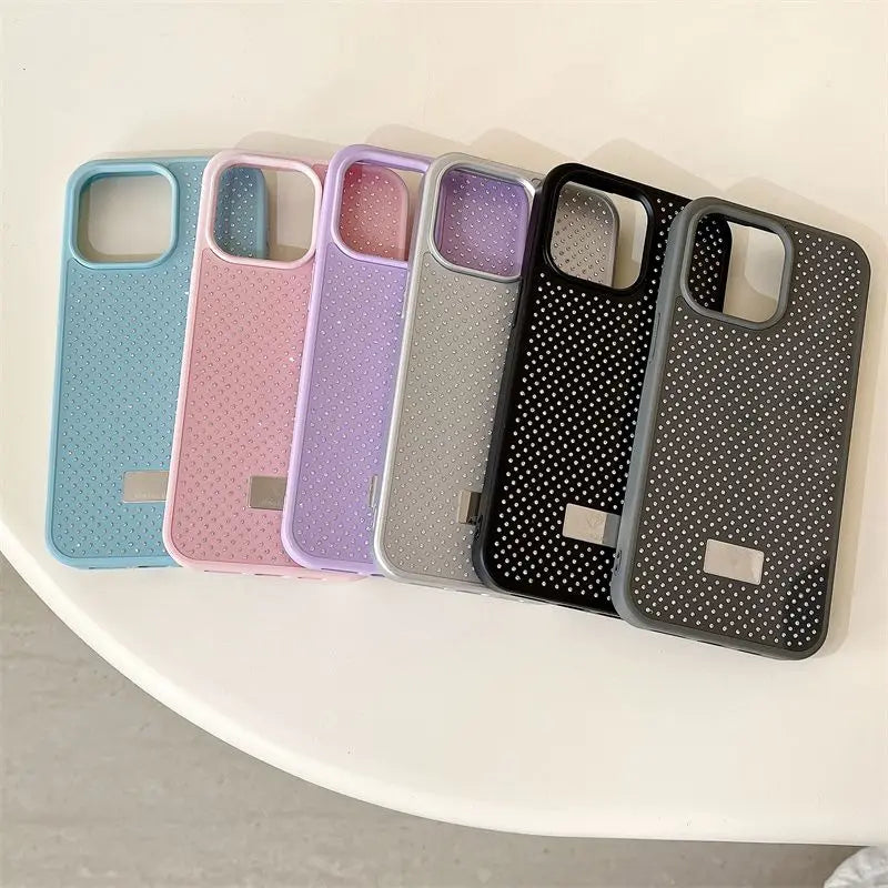 Luxurious Diamond Small Fragrance Phone Case For iPhone 16Pro Max 15Pro 14 13 12 11Pro Max Flash Diamond Premium Protective Case