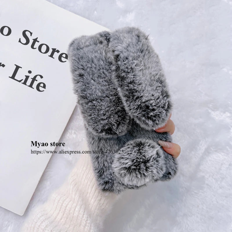 3D Cat Case For Motorola Moto G15 G35 G55 G75 G85 G84 G73 G53 G54 G34 G24 G14 G23 G13 G22 G52 G32 G62 G82 G42 G72 Cute Fur Cover