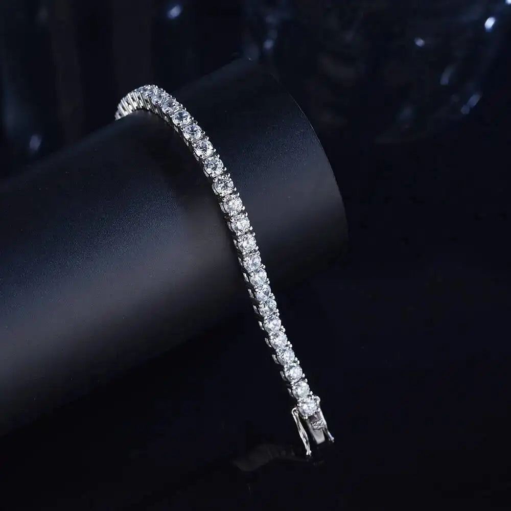 SG 3mm 4mm Moissanite Tennis Bracelet