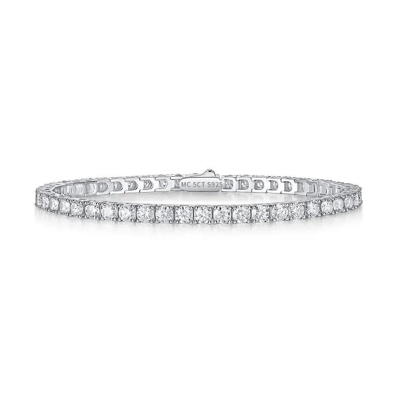 sterling silver 925 moissanite tennis bracelet 0.3ct full row moissanite bracelet