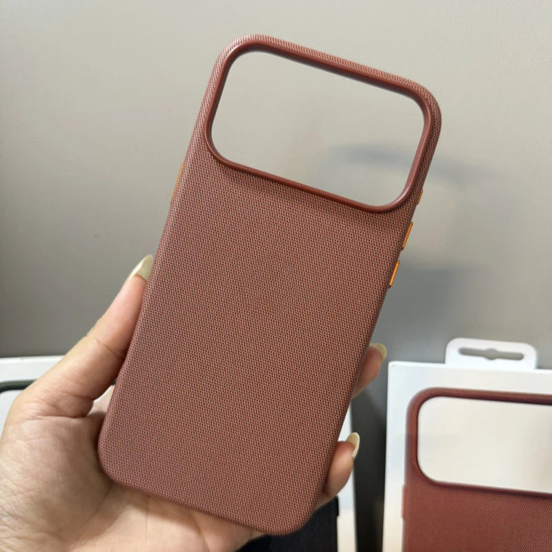 2025 New Original Cloth Texture Business Phone Case for IPhone 17 Pro Max Air Invisible Magnetic Charging Protection Cover Gifts