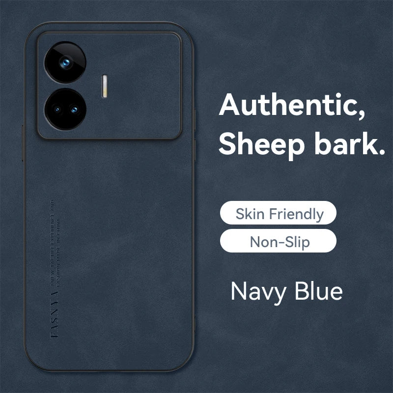 For OPPO Realme GT Neo 5 SE Case Leather Shockproof Phone Case for Realme GT Neo 5SE Neo5 SE Soft TPU Frame Protect Back Cover