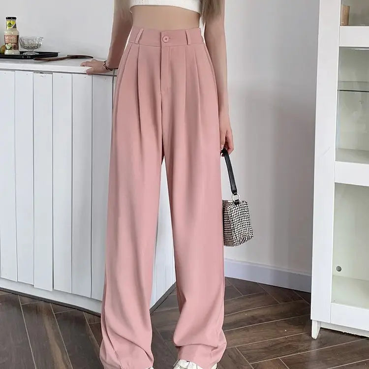 Casual Black Drape Trousers